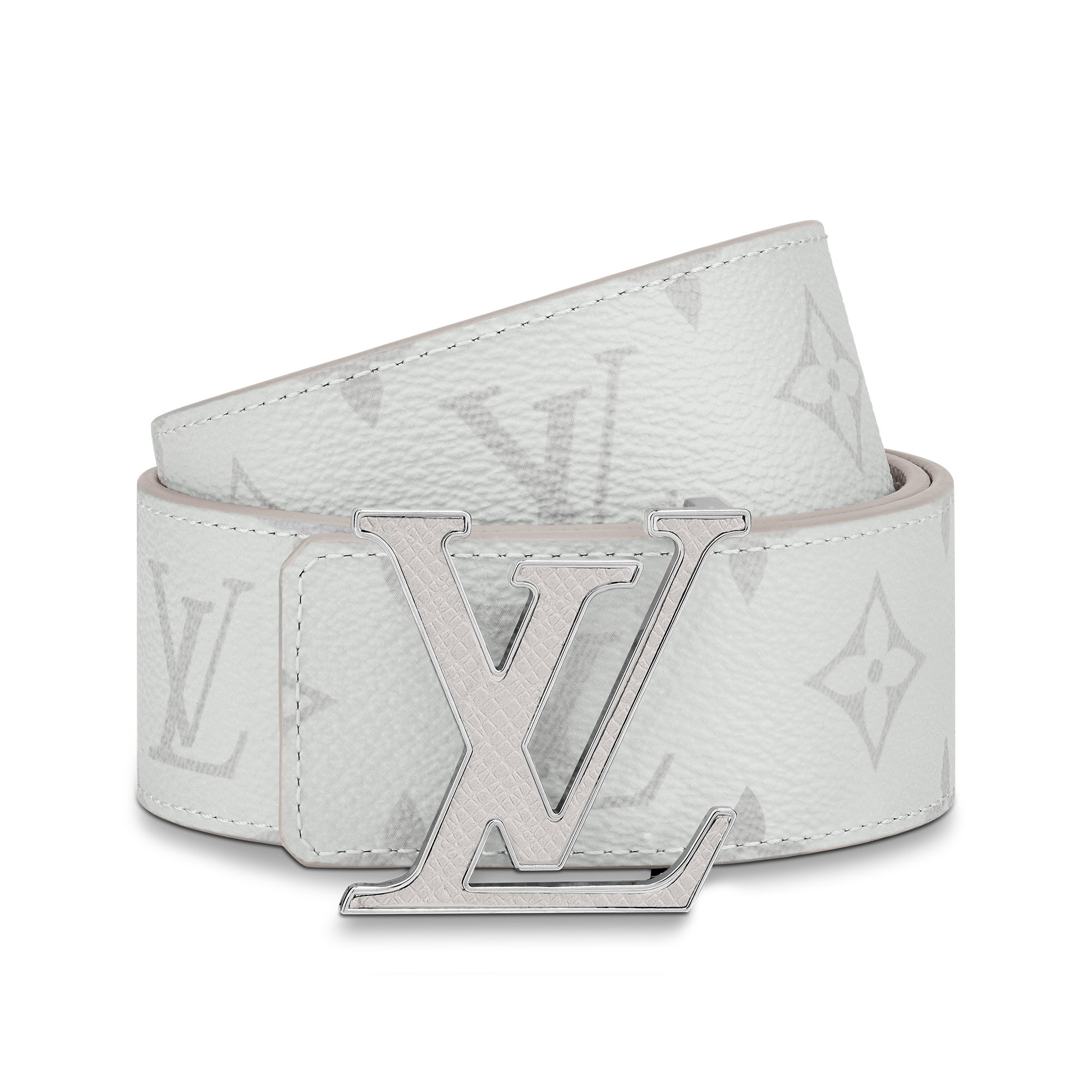 Louis Vuitton ホワイト・グレー LV Initiales 40mm Reversible Belt Taigarama - Accessories | LOUIS